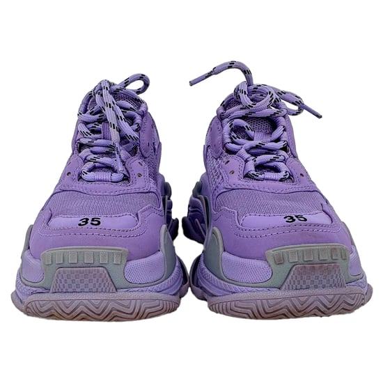 Balenciaga Triple S Sneakers aus lila Nylon-Canvas - Image 2