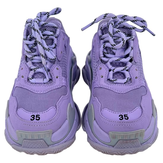 Balenciaga Triple S Sneakers aus lila Nylon-Canvas - Image 3