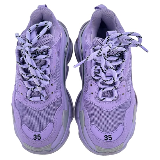 Balenciaga Triple S Sneakers aus lila Nylon-Canvas - Image 4