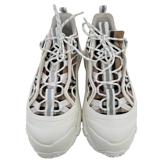 Burberry Arthur Vintage Check Sneakers aus beigem Canvas - Image 4