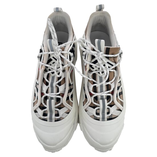 Burberry Arthur Vintage Check Sneakers aus beigem Canvas - Image 5