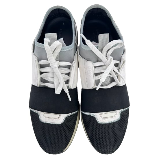 Balenciaga Race Runner Sneaker aus weißem Leder und Mesh - Image 5
