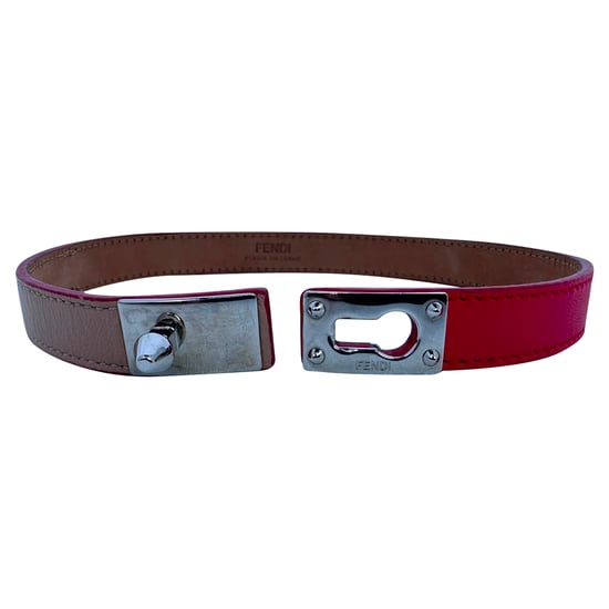 Fendi Doppelwickelarmband aus mehrfarbigem Leder - Image 5