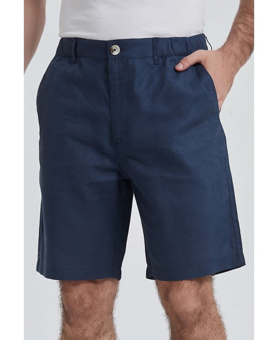 William de Faye – Leinenshorts – Blau - Image 2