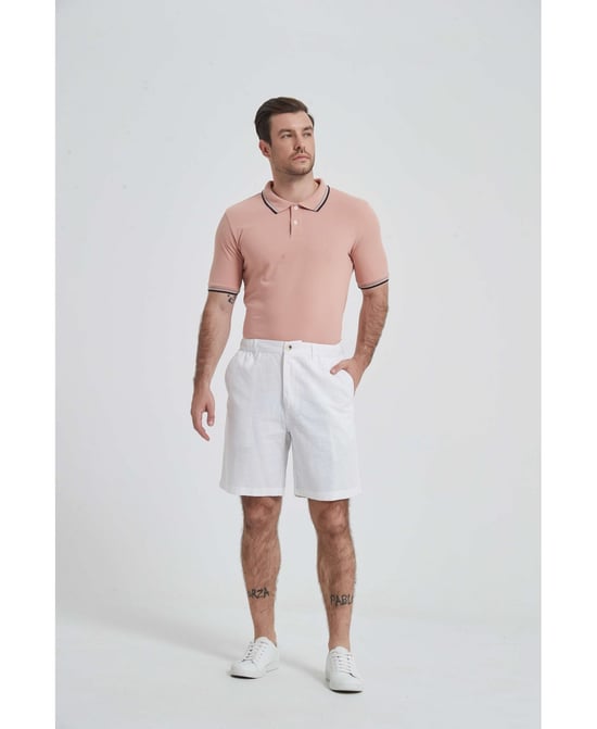 William de Faye – Leinenshorts – weiß - Image 1