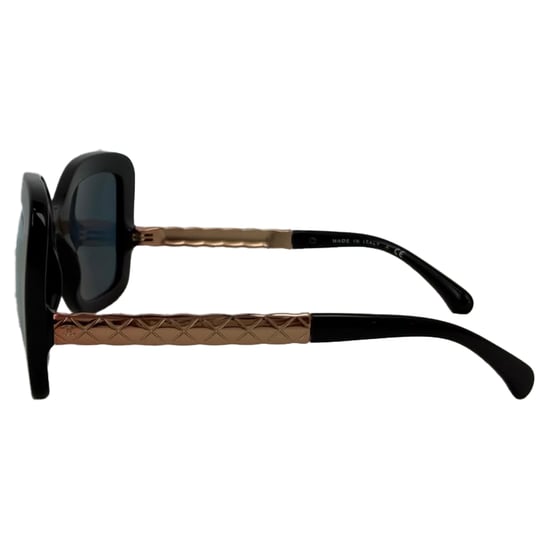 Chanel CH5370 Sonnenbrille, übergroßes quadratisches Gestell aus schwarzem Acetat - Image 2