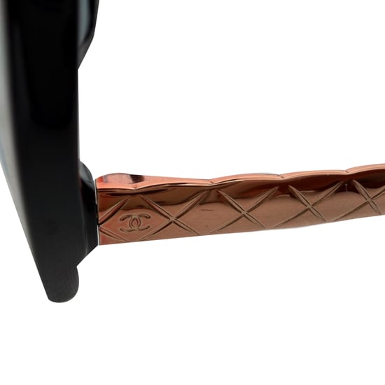 Chanel CH5370 Sonnenbrille, übergroßes quadratisches Gestell aus schwarzem Acetat - Image 3
