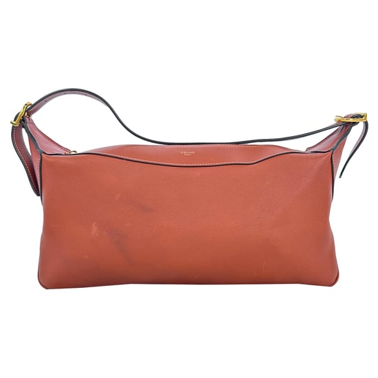 Celine Romy Schultertasche, mittelgroß, aus braunem Leder - Image 1