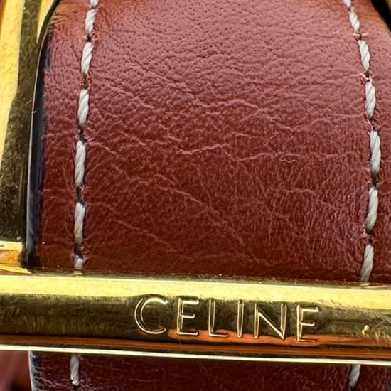 Celine Romy Schultertasche, mittelgroß, aus braunem Leder - Image 5