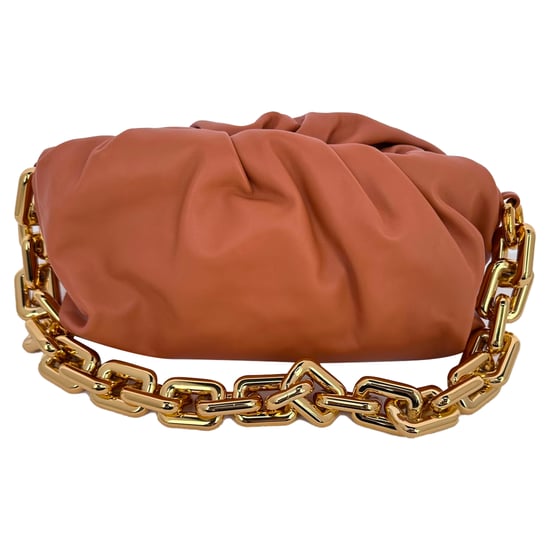 Bottega Veneta Ketten-Pouch-Tasche aus braunem Kalbsleder - Image 2