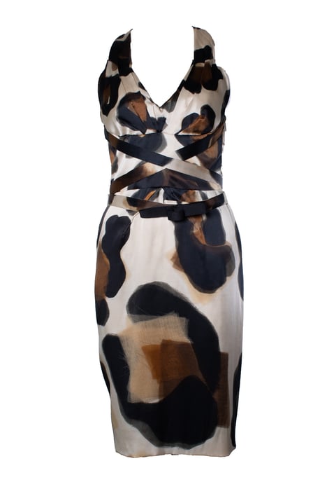 Versace, bedrucktes Seidenkleid mit Bolero - Image 2