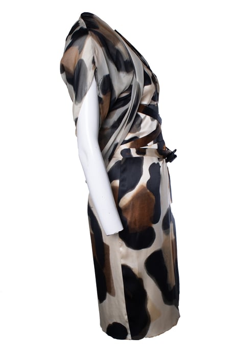 Versace, bedrucktes Seidenkleid mit Bolero - Image 5