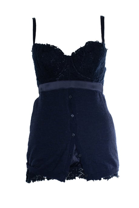Ermanno Scervino Lingerie-Top aus Wolle - Blau - Image 1