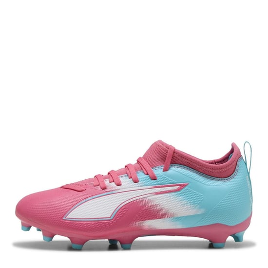 Puma - "Ultra 5 Match" Fußballschuhe mit festem Boden für Kinder (Pink/Weiß) - Image 2