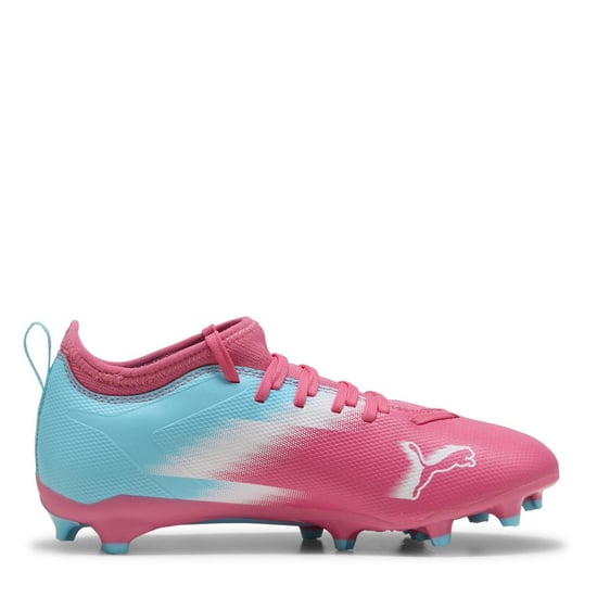 Puma - "Ultra 5 Match" Fußballschuhe mit festem Boden für Kinder (Pink/Weiß) - Image 4