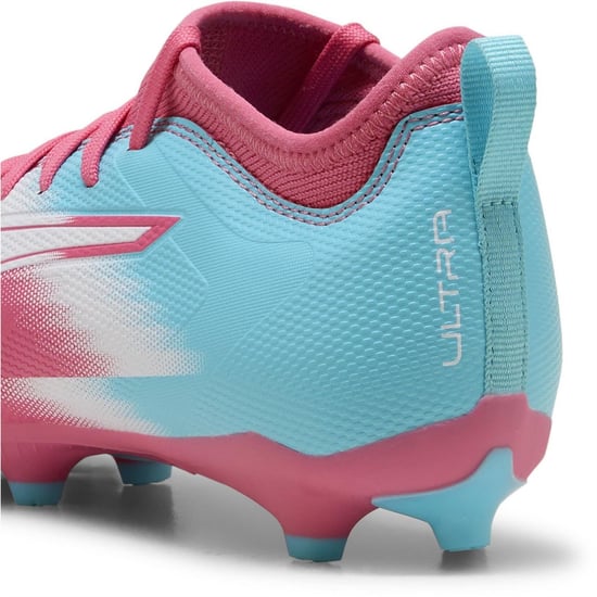 Puma - "Ultra 5 Match" Fußballschuhe mit festem Boden für Kinder (Pink/Weiß) - Image 5