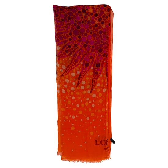 Loewe Schal mit lebendigem Print in Orange Modal - Image 3