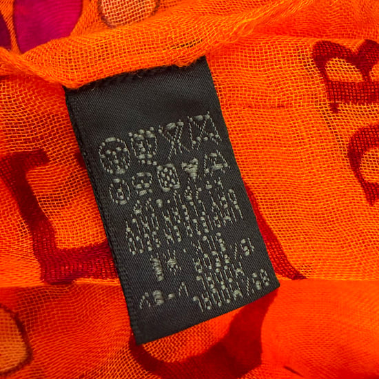 Loewe Schal mit lebendigem Print in Orange Modal - Image 6