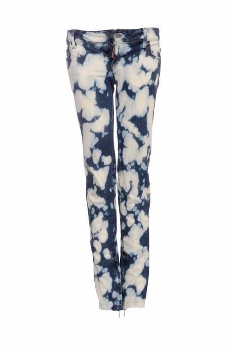 DSquared2, blaue Bikerjeans mit Bleichflecken - Image 1