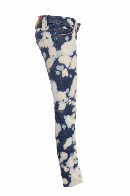 DSquared2, blaue Bikerjeans mit Bleichflecken - Image 4