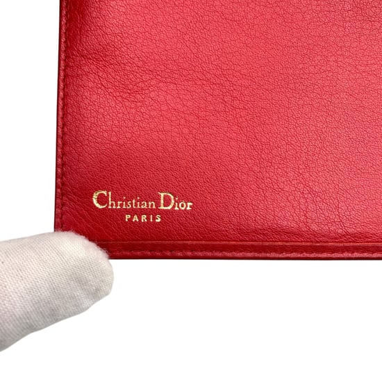 Dior Vintage Ledergeldbörse mit geprägtem CD-Logo - Image 6