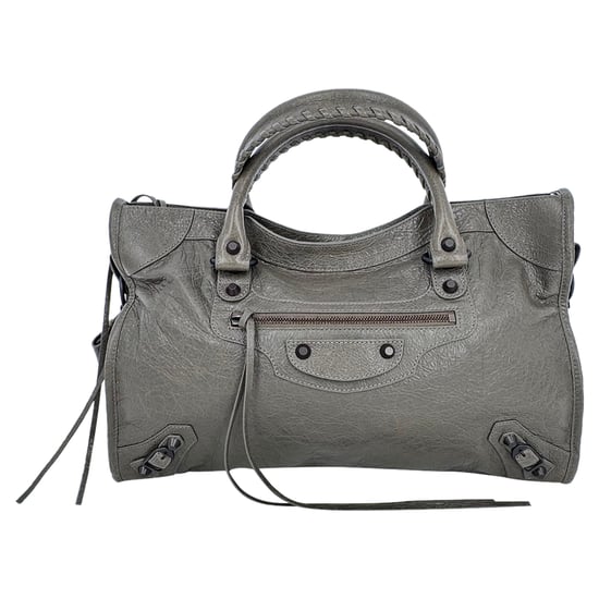 Balenciaga Medium Le City Schultertasche aus grauem Lammleder - Image 3
