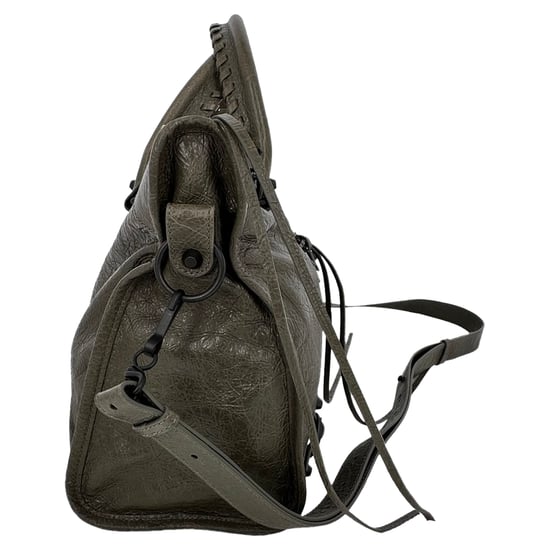 Balenciaga Medium Le City Schultertasche aus grauem Lammleder - Image 5
