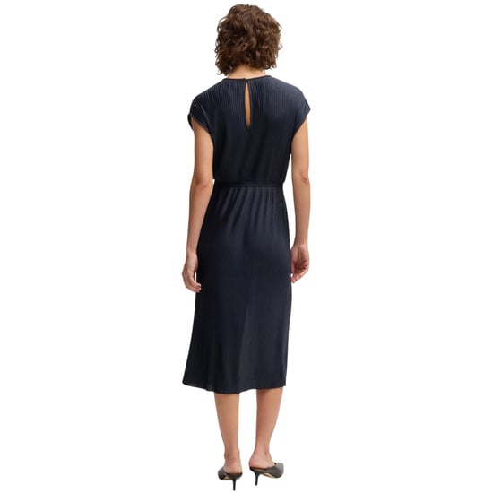 Boss - "Emaura" Midikleid für Damen, Rundhalsausschnitt, kurzärmlig (Dunkelblau) - Image 3
