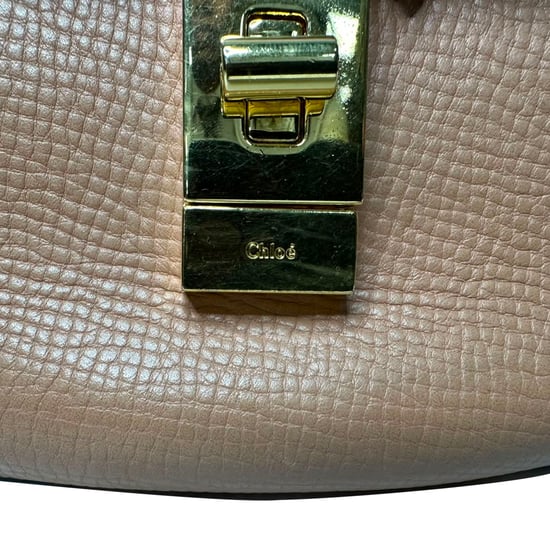 Chloé Mini Drew Ketten-Schultertasche aus orangefarbenem Leder - Image 6