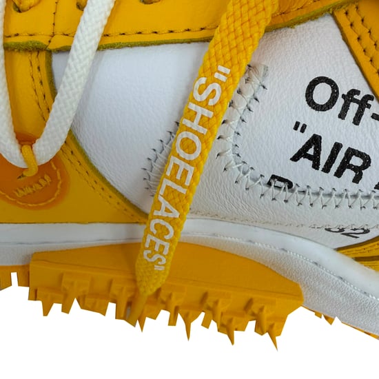 Nike x Off-White Air Force 1 Mid SP Sneaker in Weiß und Varsity Maize Leder - Image 6