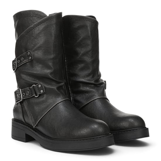 Blowfish Malibu Damen halbhohe Bikerstiefel aus schwarzem Kunstleder - Venice-2 - Image 4
