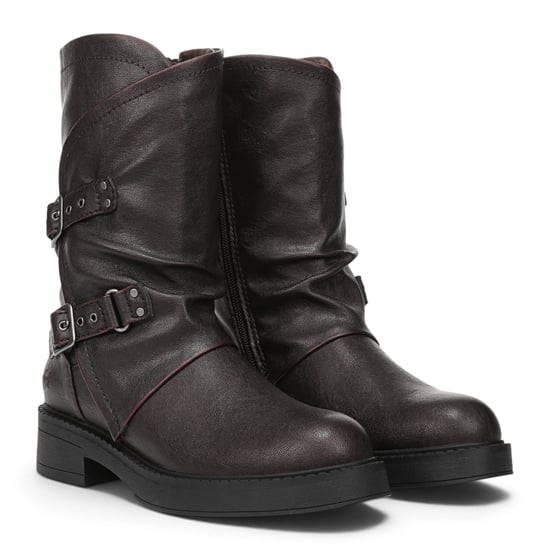Blowfish Malibu Damen halbhohe Bikerstiefel aus weinrotem Kunstleder - Venice-2 - Image 4