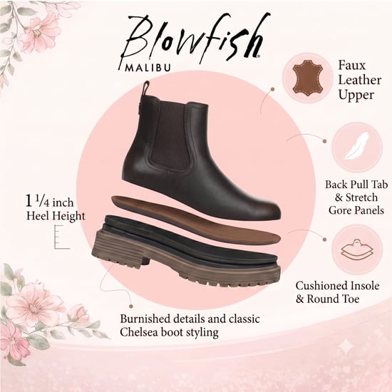 Blowfish Malibu Damen Chelsea Boots aus braunem Kunstleder - Alfie - Image 2