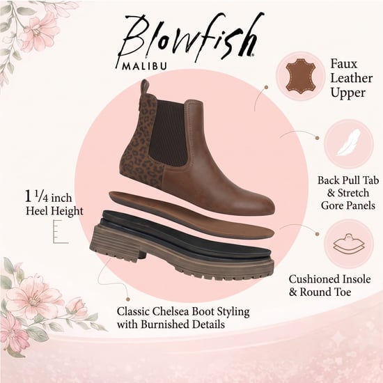 Blowfish Malibu Damen Chelsea Boots aus Kunstwildleder mit braunem Leopardenmuster - Alfie - Image 2