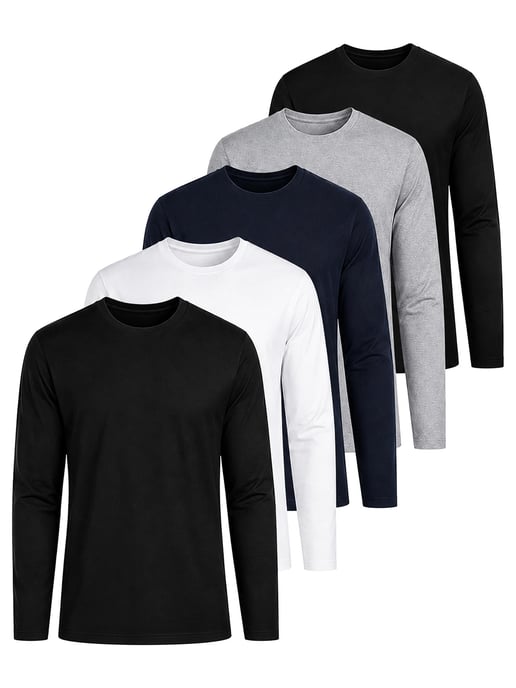 Kruze | Lot de 5 t-shirts à manches longues pour homme - Image 1