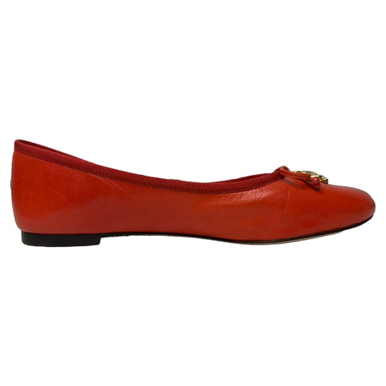 Tory Burch Tory Charm Ballerinas aus rotem Leder - Image 1