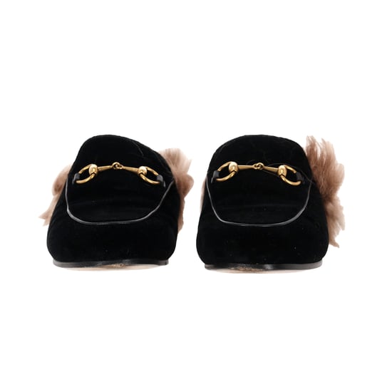 Gucci Princetown Pantoletten aus schwarzem Samt - Image 4