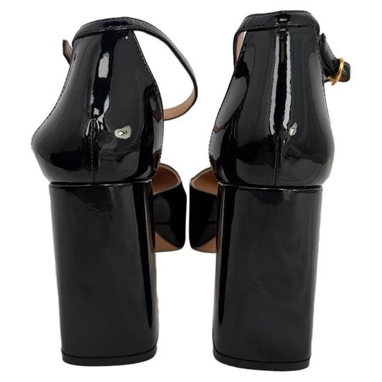 Gianvito Rossi Riemchen-Pumps mit Plateau aus schwarzem Lackleder - Image 3