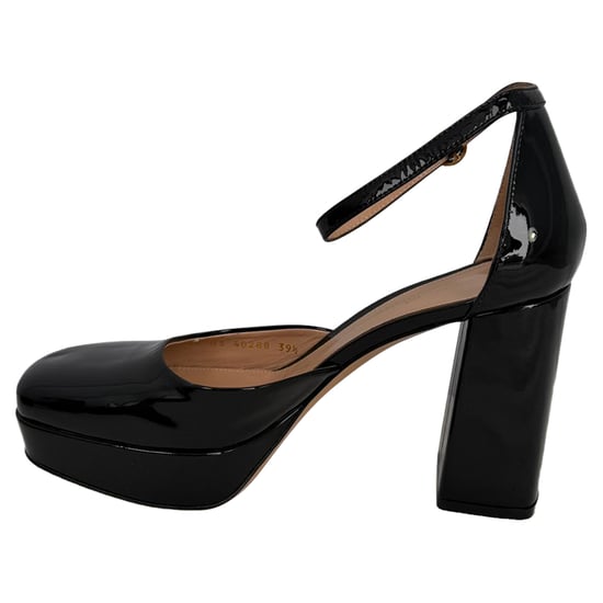 Gianvito Rossi Riemchen-Pumps mit Plateau aus schwarzem Lackleder - Image 5