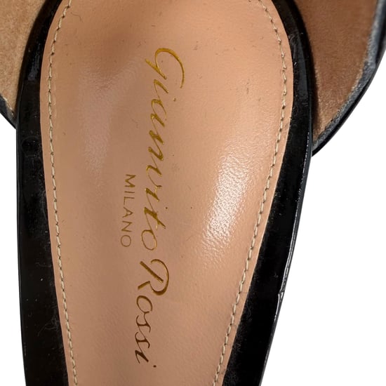 Gianvito Rossi Riemchen-Pumps mit Plateau aus schwarzem Lackleder - Image 6