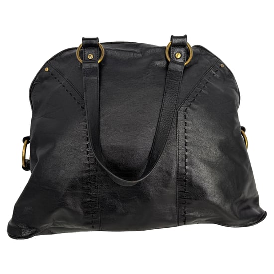 Yves Saint Laurent Oversized Muse Shopper Tasche aus schwarzem Kalbleder - Image 3