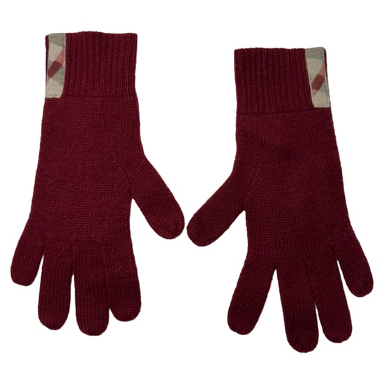 Burberry-Handschuhe, Schal und Mütze aus rotem Kaschmir - Image 2