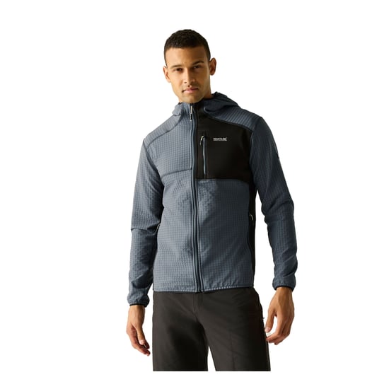 Regatta - "Alven" Fleecejacke für Herren, Durchgehender Reißverschluss (Sturmgrau/Schwarz) - Image 1