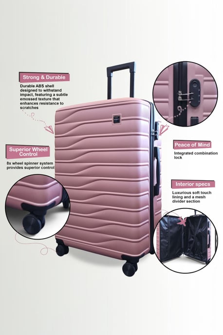 Harthülle Roségold 8-Rad Gepäckstück Reisekoffer - Vespera - Image 4