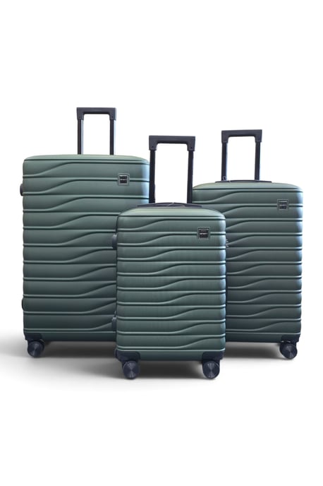 Hardshell Green 8 Wheel Luggage Case Bag Suitcase - Vespera - Image 2