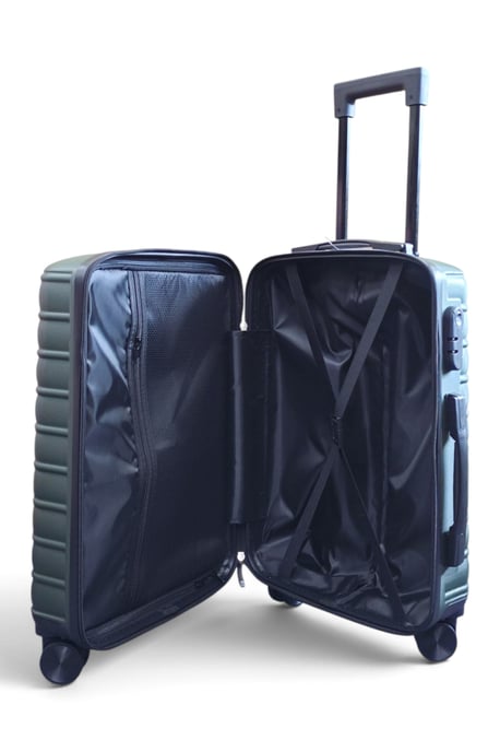 Hardshell Green 8 Wheel Luggage Case Bag Suitcase - Vespera - Image 6