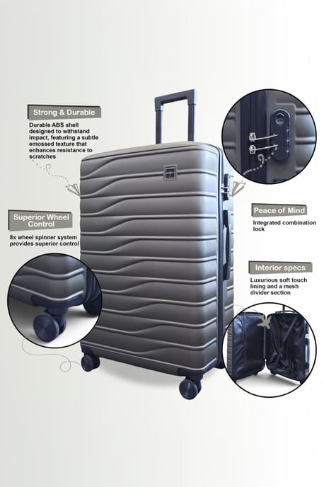 Hardshell Coffee 8 Wheel Luggage Case Bag Suitcase Set - Vespera - Image 4