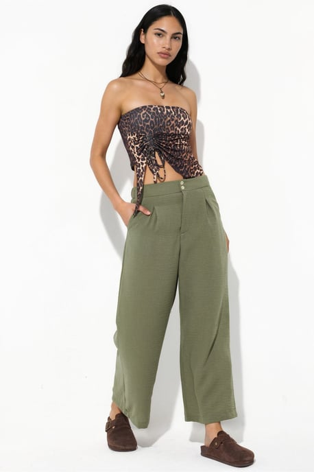 Damen Hochbundweite Hosen mit weitem Bein - Image 3