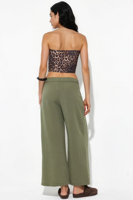 Damen Hochbundweite Hosen mit weitem Bein - Image 4