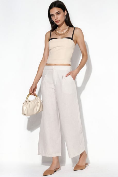 Damen Hochbundweite Hosen mit weitem Bein - Image 2